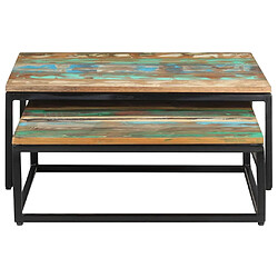 Avis vidaXL Tables basses gigognes bois massif