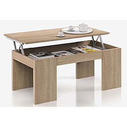 Pegane Table basse relevable rectangulaire - Beige