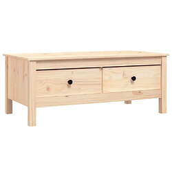VidaXL Table basse - Bois massif de pin - 100x50x40 cm