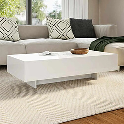 vidaXL Table basse blanc brillant