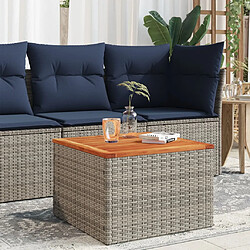 vidaXL Table de jardin 55x55x37 cm - Gris et marron