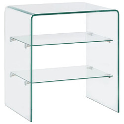 vidaXL Table basse verre trempé 50x40x56 cm