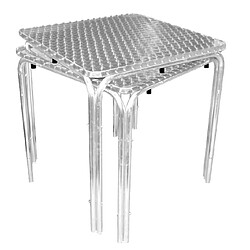 Avis Bolero Table carrée empilable - Blanc