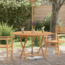 vidaXL Table pliable de jardin - Bois massif de teck