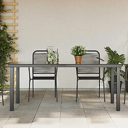 vidaXL Table de jardin - Noir