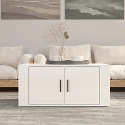 VIDAXL Table basse Blanc brillant