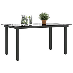 Acheter vidaXL Table de jardin aluminium et verre noir