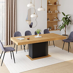 Idmarket MARKET Table EDEN bois noir