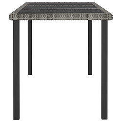 Avis vidaXL Table à dîner de jardin - Gris