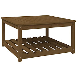 vidaXL Table de jardin 82,5x82,5x45 cm - Bois Massif de Pin - Marron Miel
