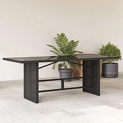 vidaXL Table de jardin Noir