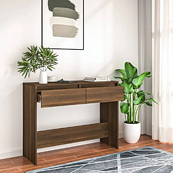 vidaXL Table console chêne marron 100x35x76,5 cm