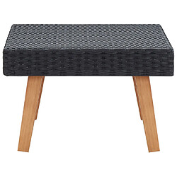 Avis vidaXL Table basse de jardin 70x50x33 cm - Résine Tressée - Noir