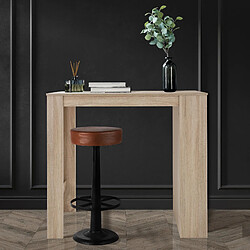 Ml-design Table de bar rectangulaire - Brun pas cher