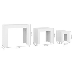 vidaXL Tables basses gigognes 3 pièces pas cher