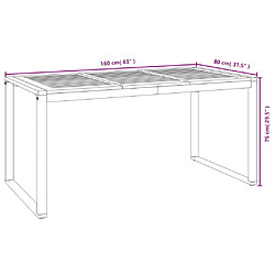 vidaXL Table de jardin - Bois d'acacia pas cher
