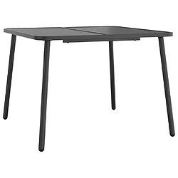 vidaXL Table de jardin 100x100 cm Acier - Anthracite