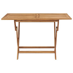 vidaXL Table pliable de jardin - Bois de Teck