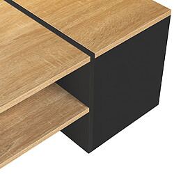 Idmarket MARKET Table Basse Bar IZIA Bois Noir pas cher