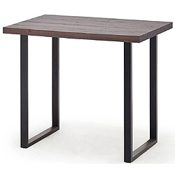 Pegane Table haute de cuisine - Chêne tanner anthracite
