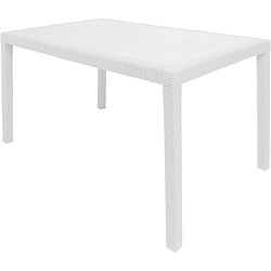 Alter Table de jardin rectangulaire - Blanc