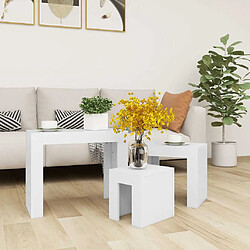 Avis vidaXL Tables basses gigognes 3 pièces