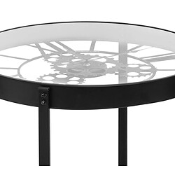 Avis Pegane Table d'appoint ronde - Noir