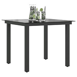Acheter vidaXL Table de jardin - Noir aluminium et verre
