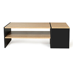 Avis Idmarket MARKET Table Basse Bar IZIA Bois Noir