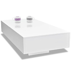Acheter vidaXL Table basse blanc brillant