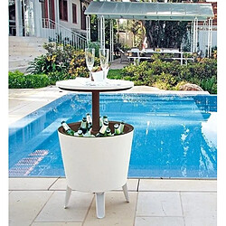 Keter table de jardin Cool Bar - crème chocolat pas cher
