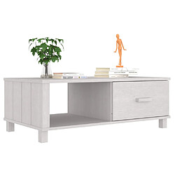 Avis VIDAXL Table basse HAMAR - Blanc - Bois de pin