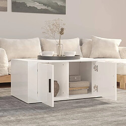 Avis VIDAXL Table basse Blanc brillant