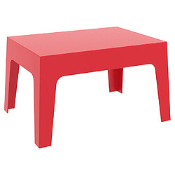 Alterego MARTO - Rouge Table basse - Plastique - Design carré - Terrasse/Intérieur - Facile d'entretien