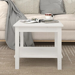 Table basse vidaXL Blanc - Bois de pin