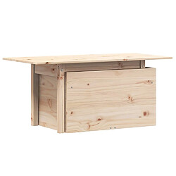 vidaXL Table de jardin bois massif de pin