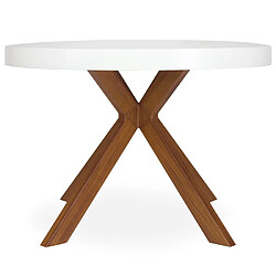 Paris prix Table ronde à manger extensible - Blanc