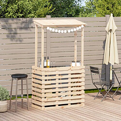 Avis vidaXL Table de bar d'extérieur avec toit