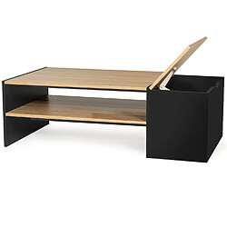 Idmarket MARKET Table Basse Bar IZIA Bois Noir