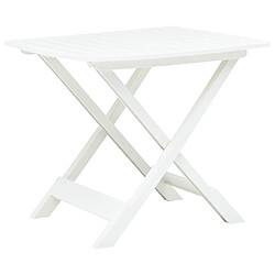vidaXL Table pliable en plastique blanc