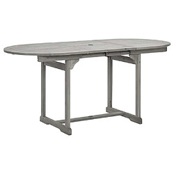 vidaXL Table à dîner de jardin (120-170)x80x75 cm - Bois d'Acacia Massif
