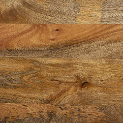 Avis Atmosphera Table basse Siwan en bois de manguier - Diamètre 70 cm - Noir et Doré