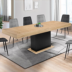 Idmarket MARKET Table EDEN bois noir