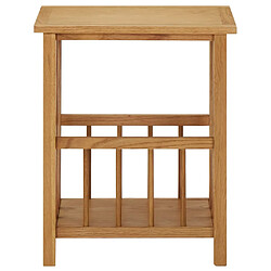 vidaXL Table à revues chêne
