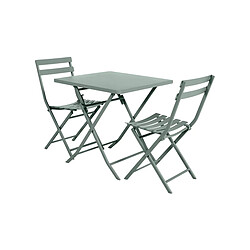Acheter Hesperide Table de jardin carrée 2 places Greensboro - Vert Olive