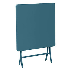 Hesperide Table de jardin pliante carrée Greensboro - 2 Places - Bleu canard