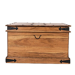 Bois & Chiffons Table basse coffre carrée acacia massif