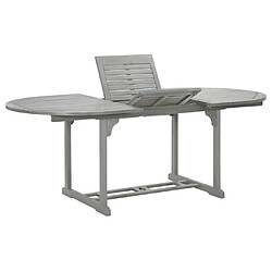 vidaXL Table de jardin extensible 150-200 cm Gris