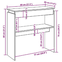VidaXL Table console 808317 pas cher