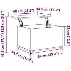 vidaXL Table Basse Blanc 60 cm pas cher